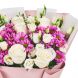 Букет из хризантем, роз и эустомы Розовые мечты