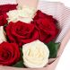 Букет из 11 красных и белых роз (60 см)