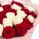 Букет из 25 красных и белых роз (60 см)