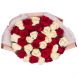 Букет из 35 красных и белых роз (60 см)
