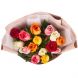 Букет из 15 разноцветных  роз Кения