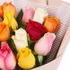 Букет из 15 разноцветных  роз Кения