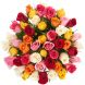 Букет из 51 разноцветной  розы Кения