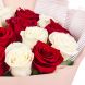 Букет из 15 красных и белых роз (60 см)