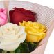 Букет из 5 разноцветных роз (60 см)