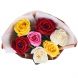Букет из 7 разноцветных роз (60 см)