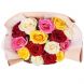 Букет из 15 разноцветных роз (60 см)