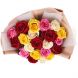 Букет из 21 разноцветной  розы (60 см)