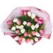 Розовые и белые тюльпаны