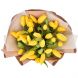 Букет из желтых голландских тюльпанов