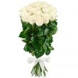 Букет из 21 белой розы Премиум (80 см)