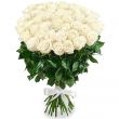 Букет из 51 белой розы Премиум (80 см)