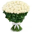 Букет из 101 белой розы Премиум (80 см)