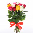 Букет из 15 разноцветных роз Кения