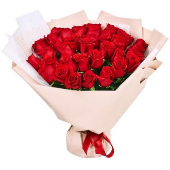 Букет из 35 красных роз (60 см)