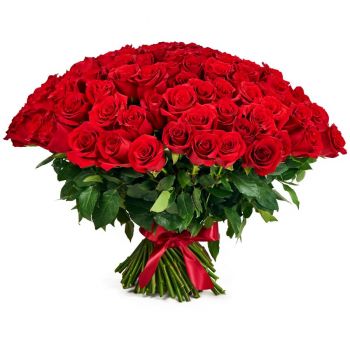 Букет из 101 красной розы (60 см)