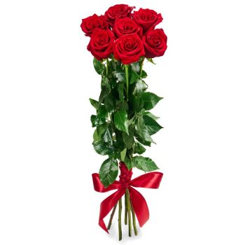 Букет из 7 красных роз Премиум (80 см)