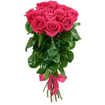 Букет из 15 розовых роз Премиум (80 см)