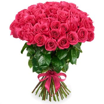 Букет из 51 розовой розы Премиум (80 см)