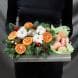 Новогодняя коробка с сухофруктами, макаронсами и цветами