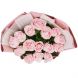 Розовые розы в букете Румянец (60 см)