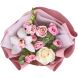 Букет цветов из орхидей, роз и эустомы