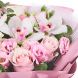 Букет цветов из орхидей, роз и эустомы