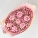 Букет из розовой гипсофилы и роз