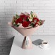 Букет из роз, альстромерии и эустомы Симфония Страсти