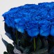 Букет из синих роз в корзине Небеса