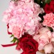 Корзина из роз, гортензий и гвоздик Аромат любви