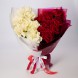 Красно-белый букет французских роз Контрастные чувства