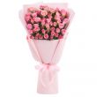 Букет розовых кустовых  роз Барби
