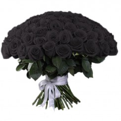 Букет классических черных роз [60 см]