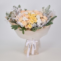 Новогодний букет &laquo;Снежные узоры&raquo;