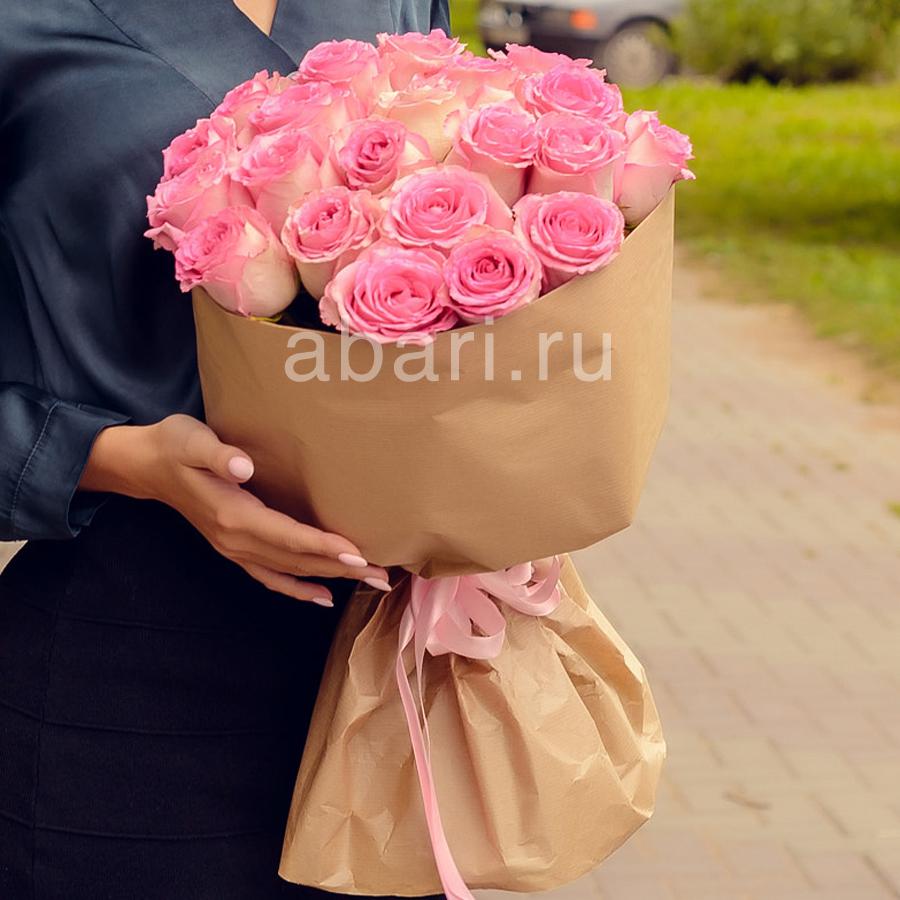 Букет розовых роз Малина [60 см]