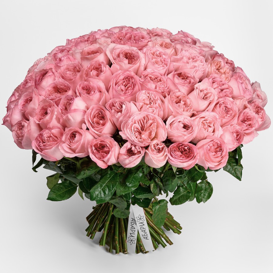 Букет из розовых пионовидных роз Шарм