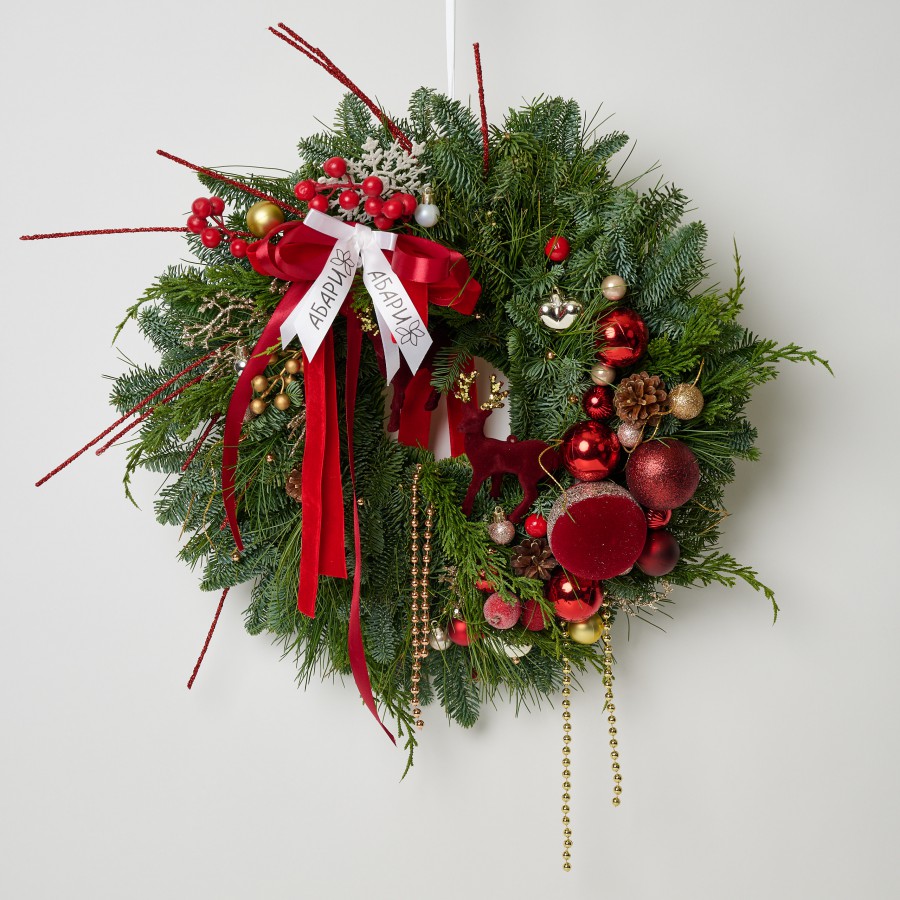 Новогодний венок &laquo;Волшебные мгновения&raquo;