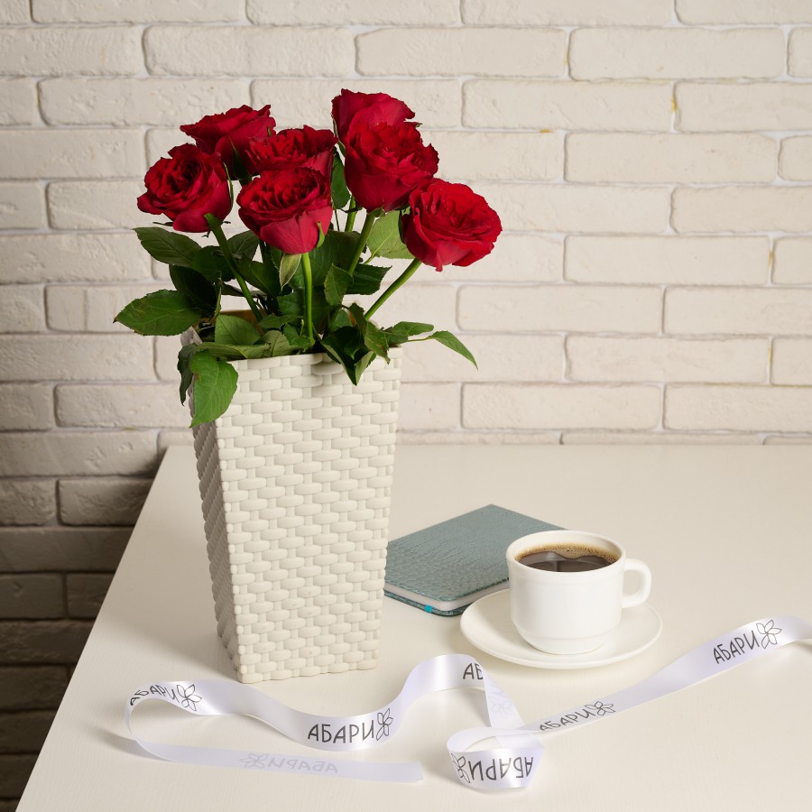 Букет красных кенийских роз